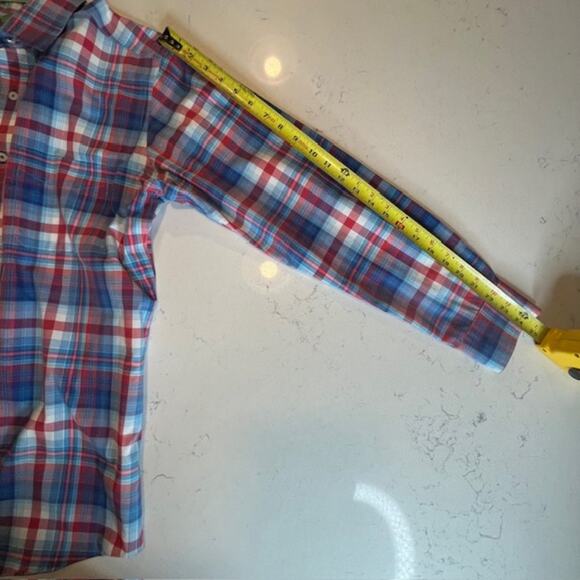 Non-Iron Classy Plaid Button Down Stretch Sz Medium - Picture 9 of 11